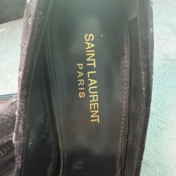 Saint Laurent Black Studded Heels - Picture 6 of 10
